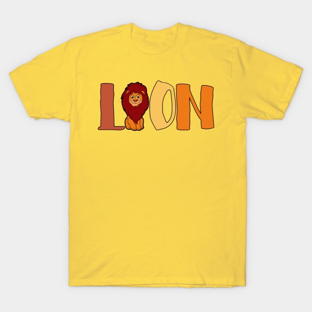 Cartoon Lion T-Shirt by ILYOart